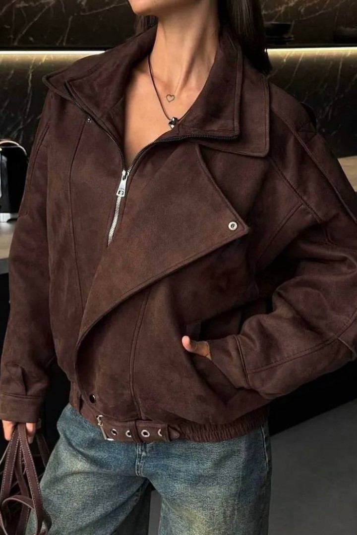 Замшевий бомбер ZL-0328A1390