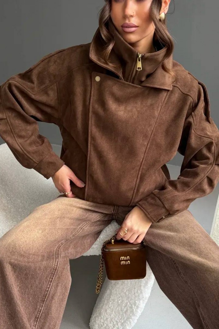 Замшевий бомбер ZL-0328A1390