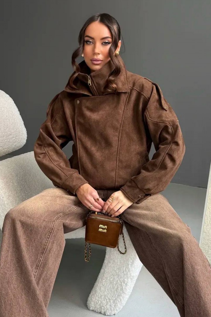 Замшевий бомбер ZL-0328A1390