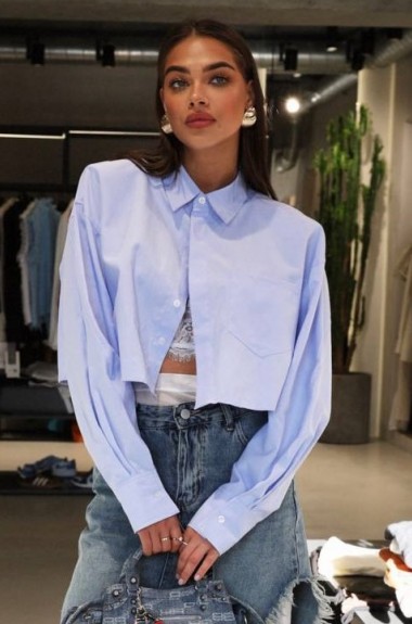 Рубашка укороченная женская  KL-804A400