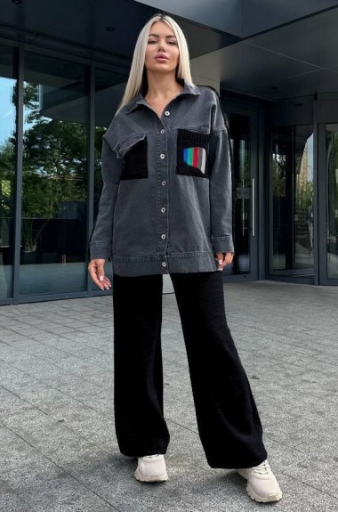 Комбинированный вязаный костюм TS-102.3A990