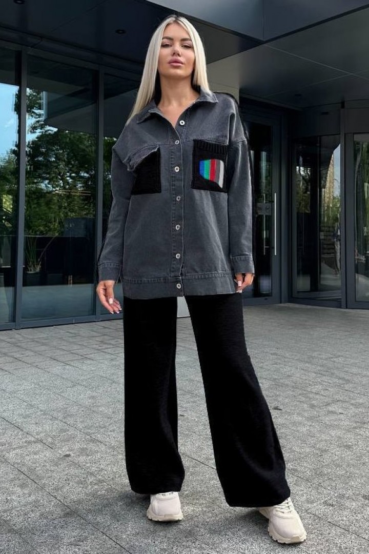 Комбинированный вязаный костюм TS-102.3A990