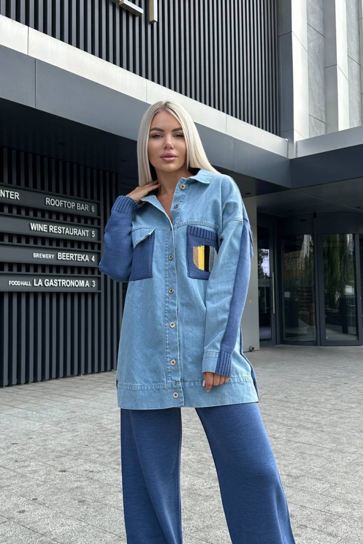 Комбинированный вязаный костюм TS-102.3A990