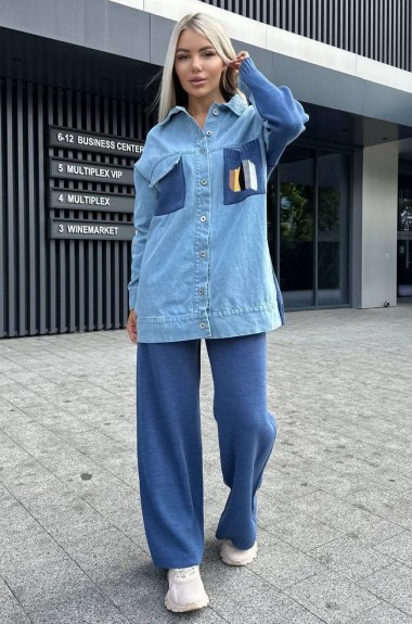 Комбинированный вязаный костюм TS-102.3A990