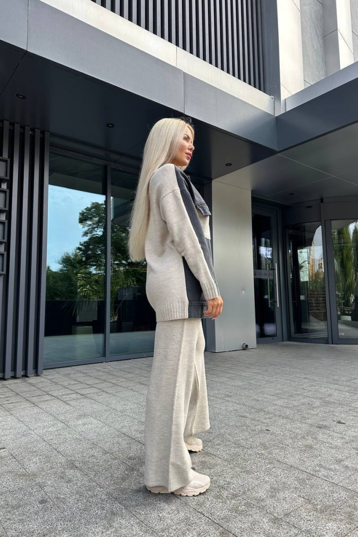 Комбинированный вязаный костюм TS-102.3A990