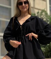 Летний льняной костюм с шортами HB-097A530