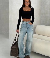 Короткий топ с рукавами ANN-447A250