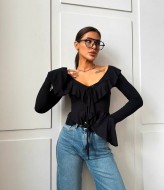 Лонгслив с рюшами ANN-441A299 Лонгслив с рюшами ANN-441A299