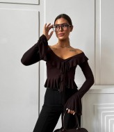 Лонгслив с рюшами ANN-441A299 Лонгслив с рюшами ANN-441A299