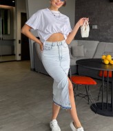 Спідниця з розрізом WOW-3111A21