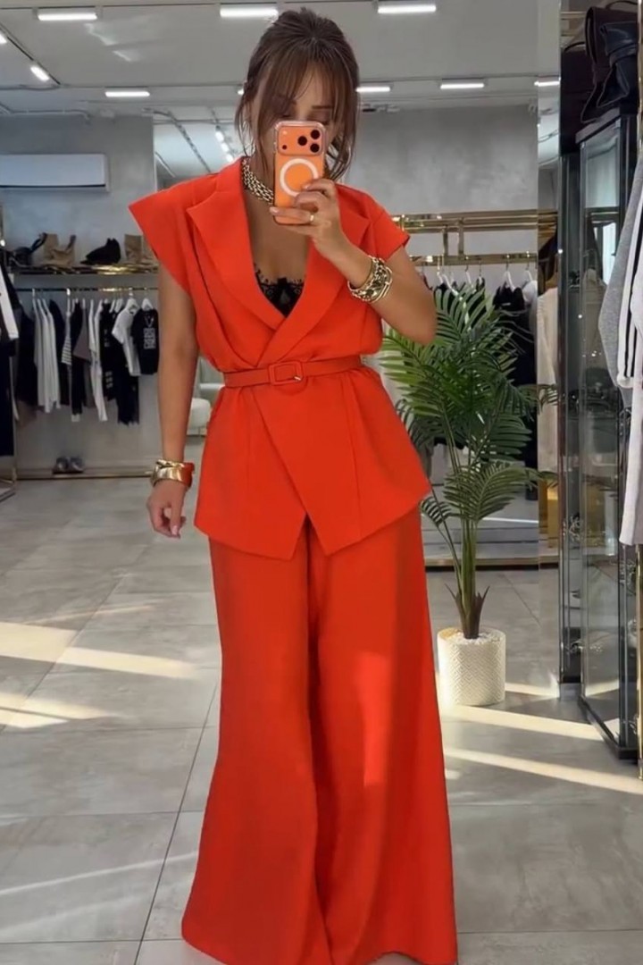 Женский костюм с жилеткой  LOU-1487A900