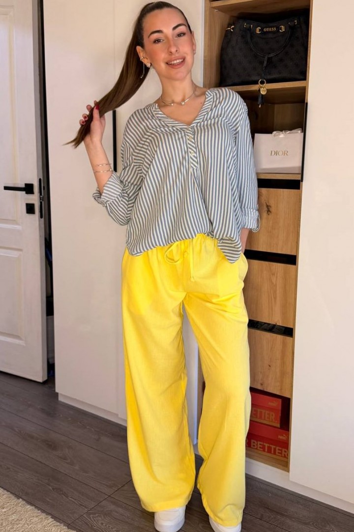 Лляні широкі штани STB-048A399