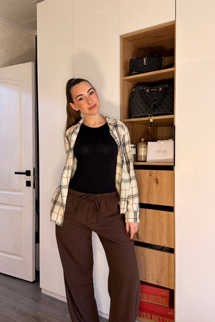 Лляні широкі штани STB-048A399