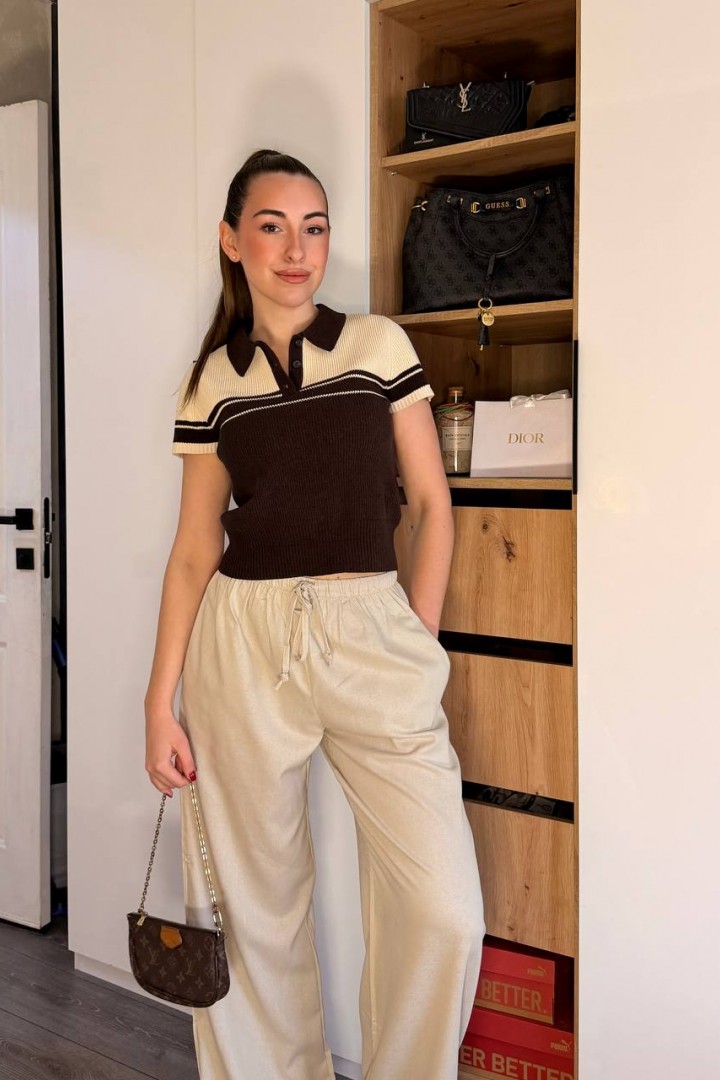 Лляні широкі штани STB-048A399