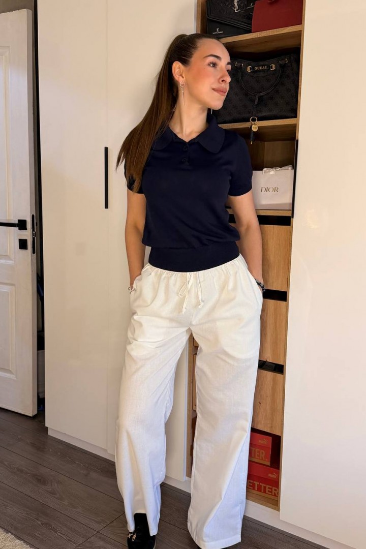 Лляні широкі штани STB-048A399