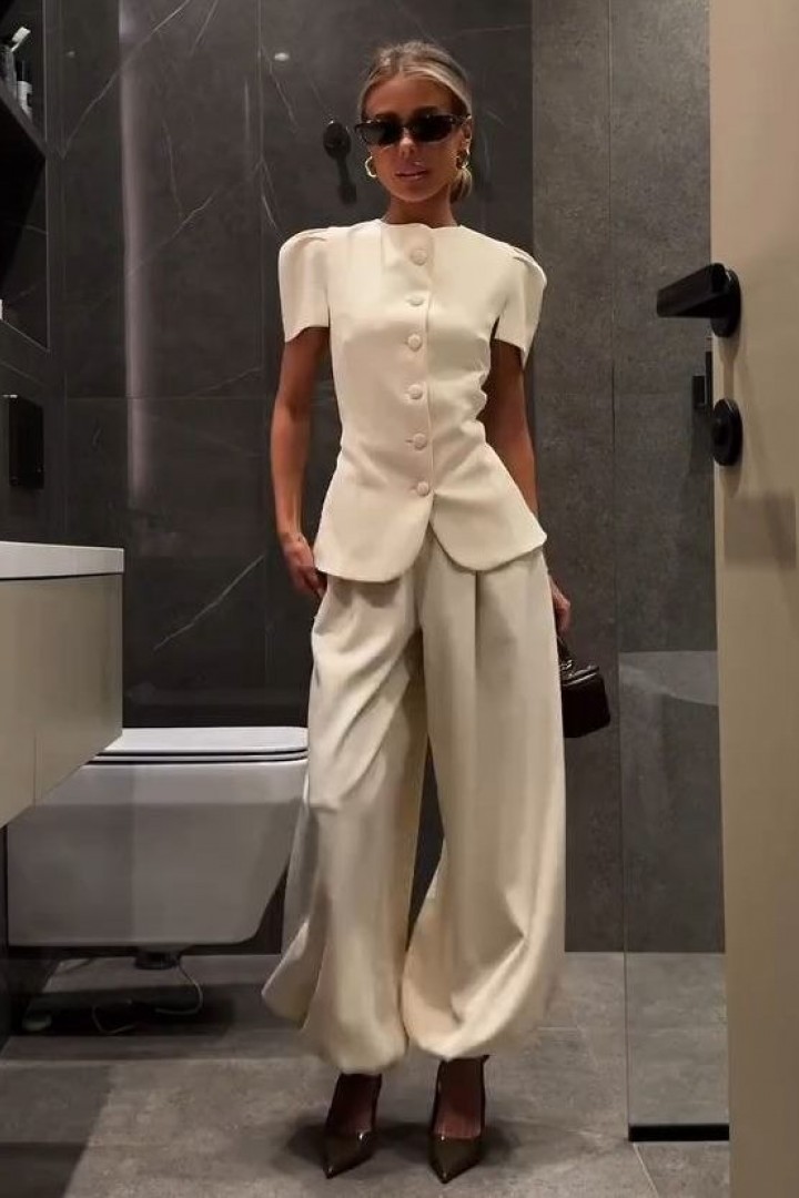 Женский костюм с широкими штанами  POK-678A680