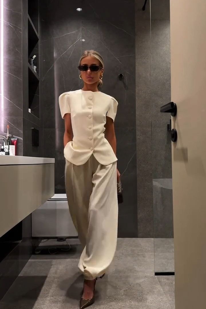 Женский костюм с широкими штанами  POK-678A680