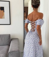 Летнее платье с открытой спиной  SNV-10136A300