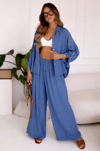 Костюм просторная рубашка и свободные брюки SNV-147A550 Костюм просторная рубашка и свободные брюки SNV-147A550