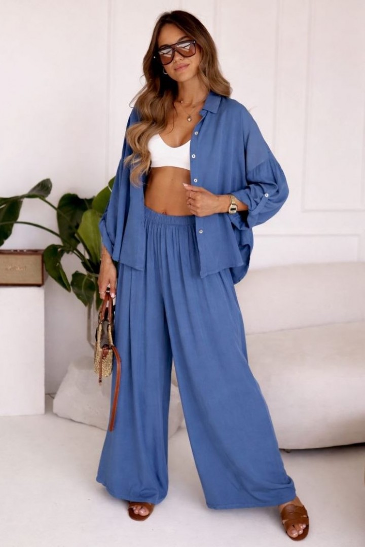 Костюм просторная рубашка и свободные брюки SNV-147A550