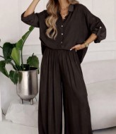 Костюм просторная рубашка и свободные брюки SNV-147A550