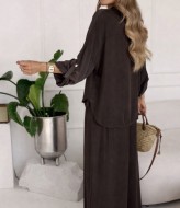 Костюм просторная рубашка и свободные брюки SNV-147A550