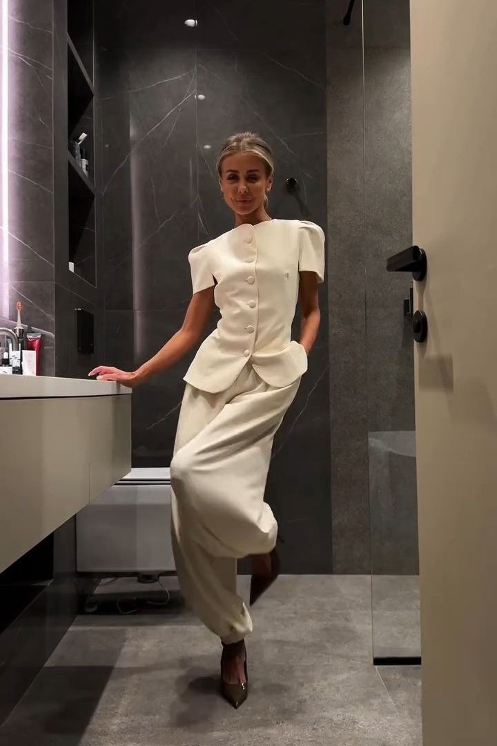 Женский костюм с широкими штанами  POK-678A680