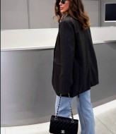 Пиджак черный женский удлиненный ANN-587.2A530