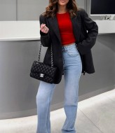 Пиджак черный женский удлиненный ANN-587.2A530