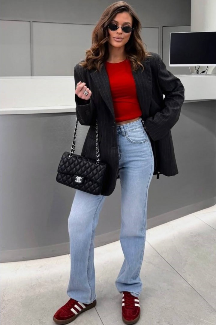 Пиджак черный женский удлиненный ANN-587.2A530