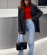 Пиджак черный женский удлиненный ANN-587.2A530