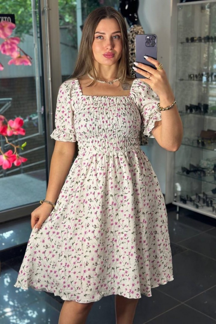 Платье с цветочным принтом  SABI-135A500