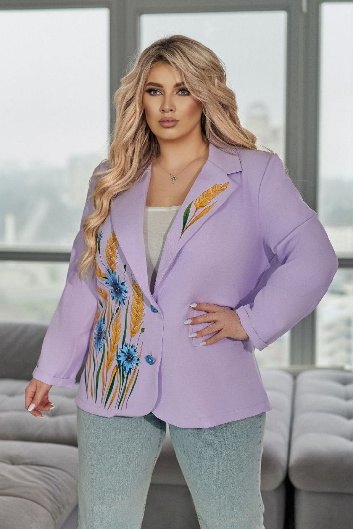 Яркий пиджак женский   VOJ-1070A650