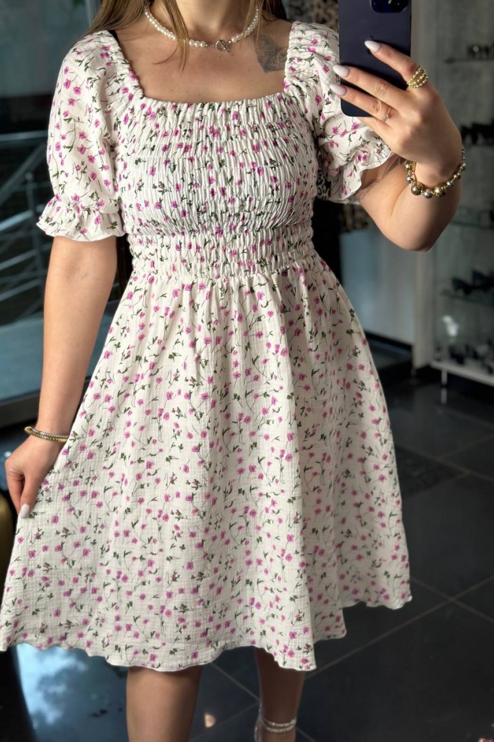 Платье с цветочным принтом  SABI-135A500