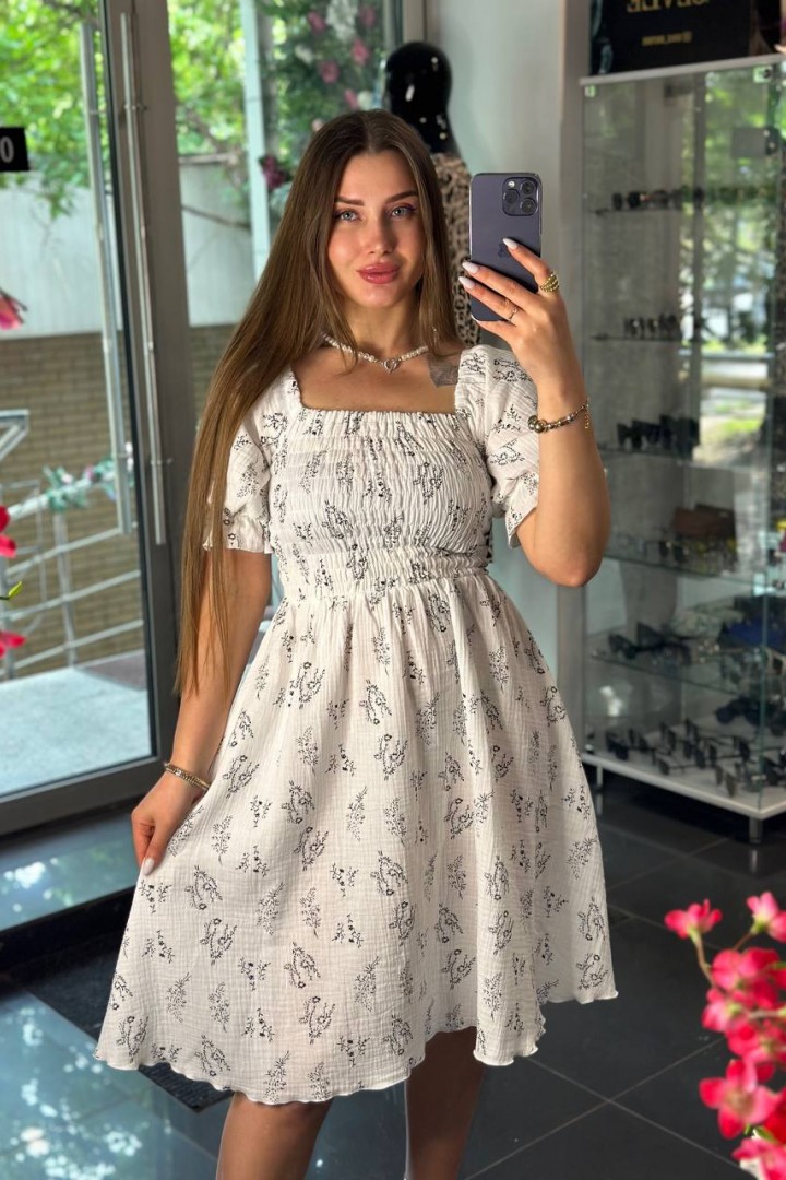 Платье с цветочным принтом  SABI-135A500