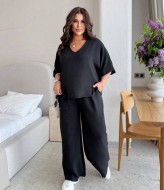 Брючный летний костюм для полных  SMO-1311A16