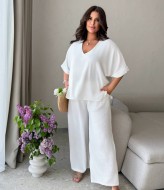 Брючный летний костюм для полных  SMO-1311A16