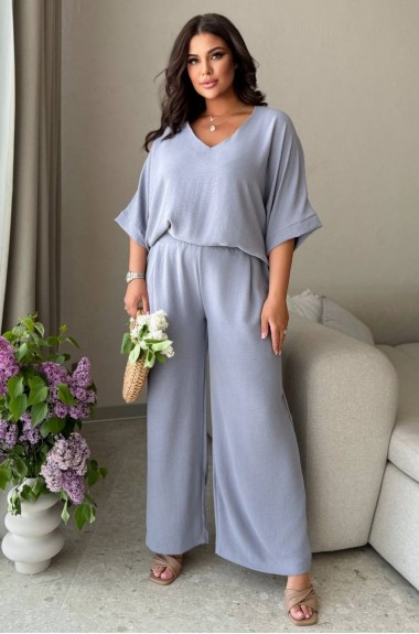 Брючный летний костюм для полных SMO-1311A16 Брючный летний костюм для полных SMO-1311A16