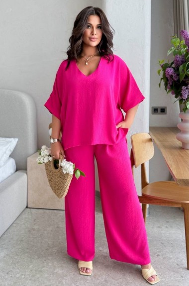 Брючный летний костюм для полных SMO-1311A16 Брючный летний костюм для полных SMO-1311A16