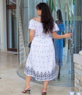Летнее платье с вышивкой YM-5815A16