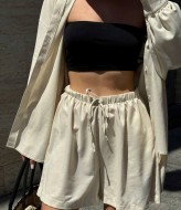 Льняной костюм шорты LID-577A700