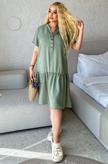 Летнее льняное платье CUR-840A500