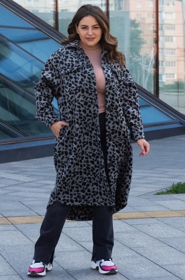 Пальто з принтом EY-483A34B38