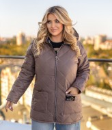 Стеганая куртка женская с капюшоном  LSH-707A18.5