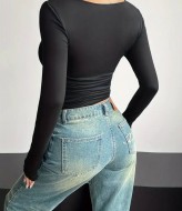 Лонгслив с декольте  SP-488A290