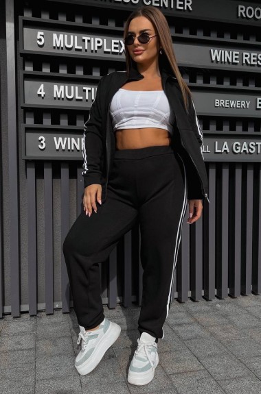 Спортивный костюм трехнитка на флисе женский  AS-571A750