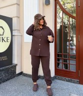 Вельветовый костюм с рубашкой LZ-M1211A630