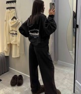 Женский теплый спортивный костюм на флисе NUL-8026A680