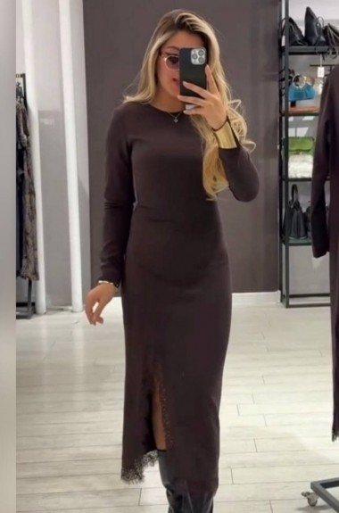 Длинное трикотажное платье KC-0518A600B650 Длинное трикотажное платье KC-0518A600B650