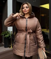 Зимова куртка з поясом LOU-1599A1000